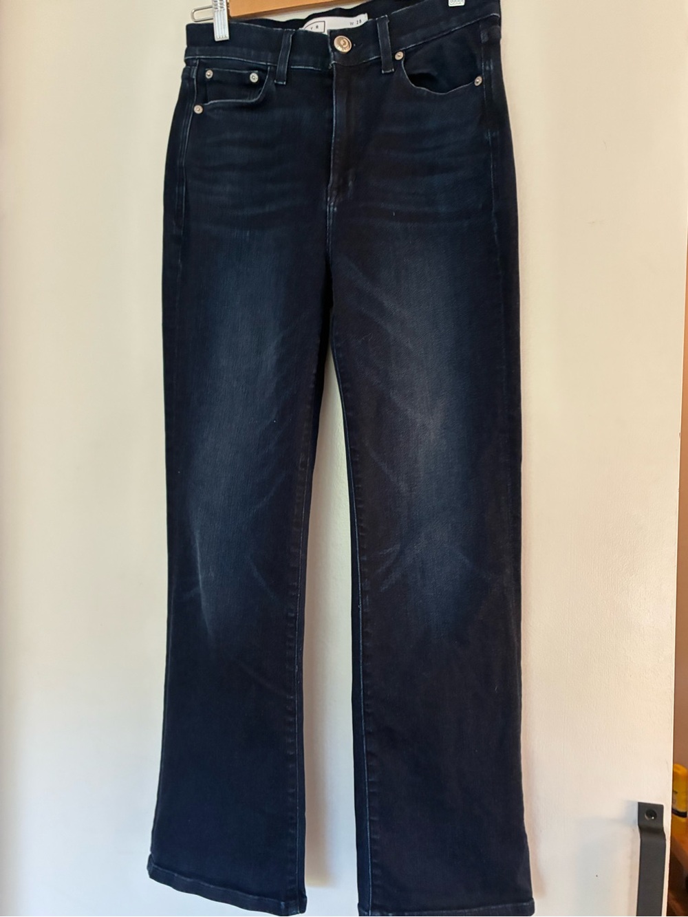 AYR Dark Wash Blue Denim Bootcut Jeans mid rise the Bomb Pop Size 28